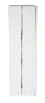 БЕЛАЯ ДЕРЕВЯННАЯ КОРОБКА с полкой, книжным шкафом и шкафом