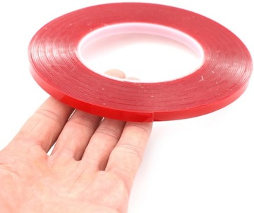 KLEJ MOCNA TAŚMA DWUSTRONNA MONTAŻOWA 12mm 1 METR