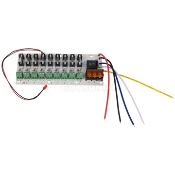 Разветвитель мощности 12 В постоянного тока, разветвитель на 9 выходов