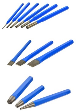 НАБОР ПУАНСОНОВ, ПУАНСОНОВ, ФРЕЗ, ТОЧЕК, 12 шт.