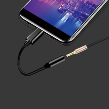 Adapter Przejściówka z USB-C na Mini Jack 3.5mm