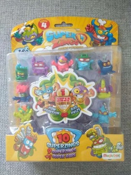 Super Zings 4 , Zestaw BLISTER 10 PACK , rare gold