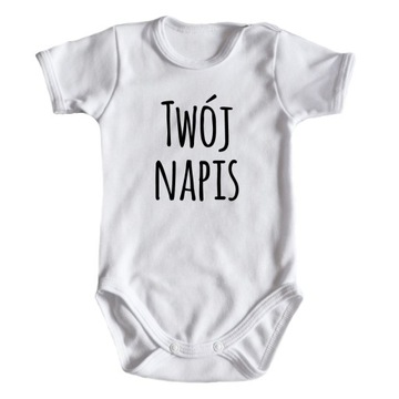 Body niemowlęce z Twoim tekstem, nadrukiem Moocha