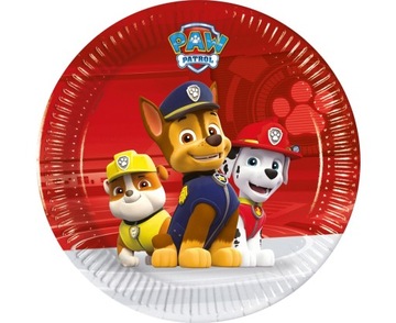 Talerzyki papierowe Paw Patrol Psi Patrol 20cm 8