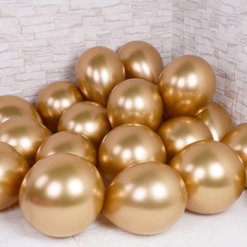 BALONY Lśniące Glossy Błyszczące Balony na Karnawał CHROM 30cm - 10szt