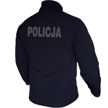 Темно-синяя куртка Police Softshell Jacket с серебряной вышивкой