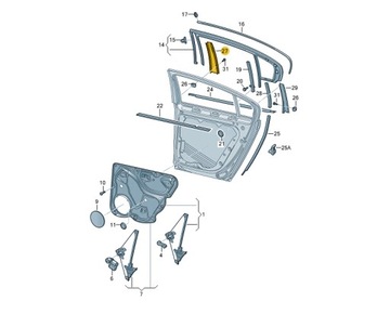 NAKŁADKA RAMA DRZWI SŁUPKA B VW Passat B6 B7 lewa