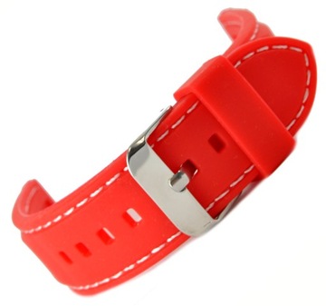 PASEK DO ZEGARKA SYLIKONOWY GUMOWY CZERWONY 22mm