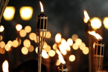 НАБОР ФАКЕЛ БАМБУК МОСКИТ 6шт + МАСЛО 60см