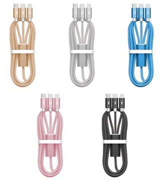 НЕЙЛОНОВЫЙ КАБЕЛЬ 3IN1 LIGHTNING USB-C MICRO-USB ДЛИНОЙ 3 М