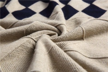 Стильный мужской классический свитер с ромбами 3 цвета S