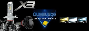 Светодиодная лампа MOTOR QUAD HB4 9006 12000lm X3 ZES 50W 12V 24V CANBUS 1шт