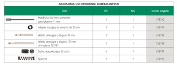 КОРОНКА БИМЕТАЛЛИЧНАЯ 55 мм HITACHI 752128