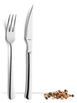 AMEFA 12 SZTUĆCE CHULATERO PIZZA STEK GRILL ZESTAW NÓŻ ZĄBKI WIDELEC 6 OSÓB