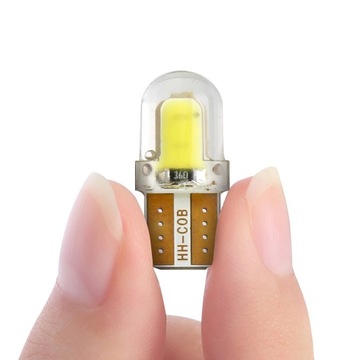 10x ŻARÓWKA MOTOCYKLOWA LED COB 4 CHIP W3W W5W W10W T10 POSTOJÓWKA SILIKON
