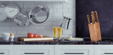 НАБОР ИЗ 5 НОЖЕЙ В БЛОКЕ, БЕЛЫЙ