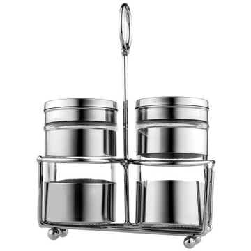 PRZYPRAWNIKI SOLNICZKA I PIEPRZNICZKA ZE STOJAKIEM