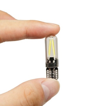 СВЕТОДИОДНАЯ ЛАМПА НА НИТИ COB W5W T10 12V 24V БЕЛАЯ