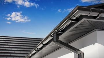 LEJ SPUSTOWY PVC KROP 125/90 GRAFIT