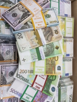 500złotych banknoty do zabawy i nauki plik 100szt+GRATIS