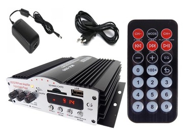 RADIO WZMACNIACZ DO GŁOŚNIKÓW KOLUMN USB 4 KANAŁY