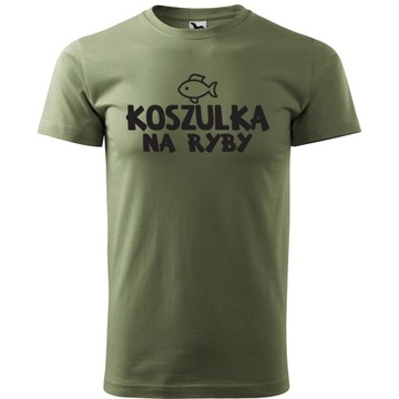 Koszulka NA RYBY WĘDKARSKA prezent URODZINY L