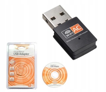 Karta sieciowa WIFI USB AC 600 mbps 2GHz+5GHz