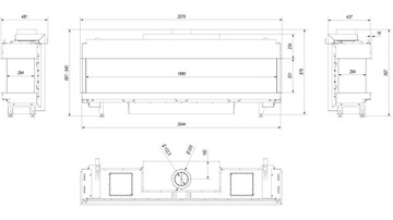 каминная топка левая правая LEO 200 EKO