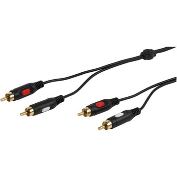 Kabel 2xRCA - 2xRCA (2xCinch - 2xCinch) 2,5m 24K GOLD VIVANCO SKLEP W-WA