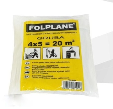 Folia ochronna malarska 4x5m średnia 300g FOLPLANE