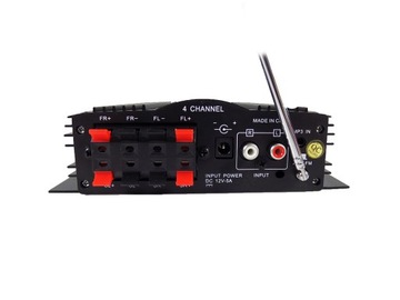 RADIO WZMACNIACZ BLUETOOTH DO GŁOŚNIKÓW USB 4 CH