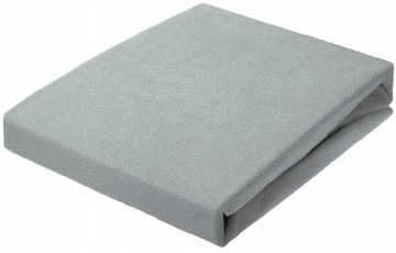 Prześcieradło z Gumką Frotte 90x200 cm Grube Szare