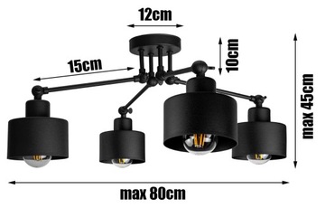 ПОТОЛОЧНЫЙ СВЕТИЛЬНИК, СВЕТОДИОДНАЯ ЛЮСТРА LOFT EDISON