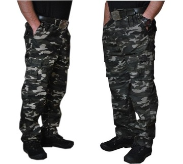 Płócienne bojówki MORO pas 127cm roz. 4XL