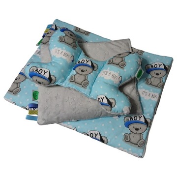 КОМПЛЕКТ 3В1 ДЛЯ КОЛЯСКИ, МИНКИ, ОДЕЯЛО-БАБОЧКА, ПОДУШКА