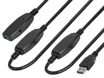 Кабель USB 3.0 A-A, активный удлинитель Digitus, 20 м