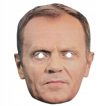 Maska papierowa Donald Tusk fotobudka Dj