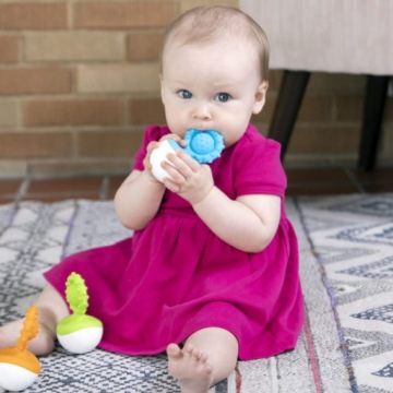 Прорезыватель для зубов Wańka Wstanka Bąbelek POP Синий 0+