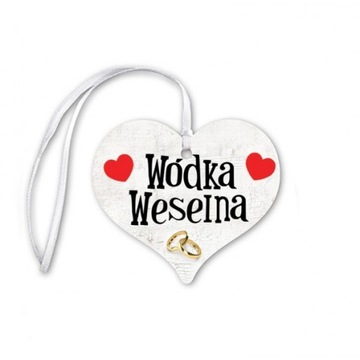 ZAWIESZKI na butelkę, Wódkę Weselną Serce - SXL17