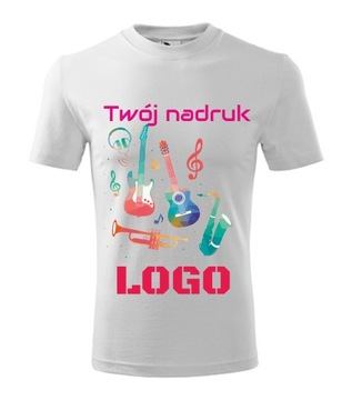 T-SHIRT KOSZULKA REKLAMOWA Z LOGO Z NADRUK 10x10cm