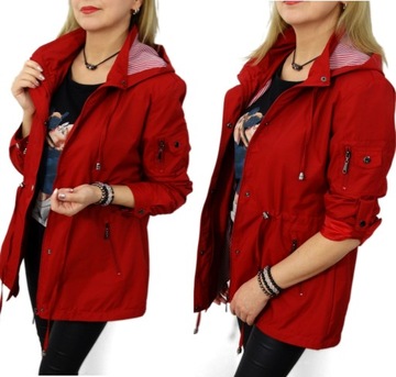 Parka Wiatrówka Podwijane Rękawy STELLA 42 XL