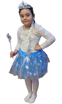 STRÓJ KOSTIUM TYPU ELZA ELSA FROZEN ANNA ŚNIEGU
