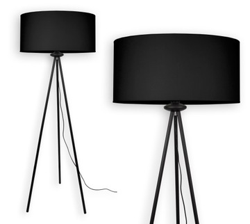 LAMPA STOJĄCA PODŁOGOWA TRÓJNÓG ABAŻUR 45CM LED
