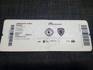 Bilet Legia Warszawa - Niżny Nowogród 26.09.2019