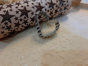 Рождественское деревянное печенье. Структурные рождественские узоры оленя