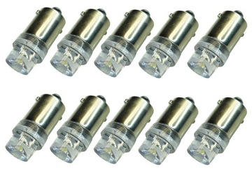 zestaw 10 sztuk żarówka LED ba9s T4W biała zimna 24v TIR BUS