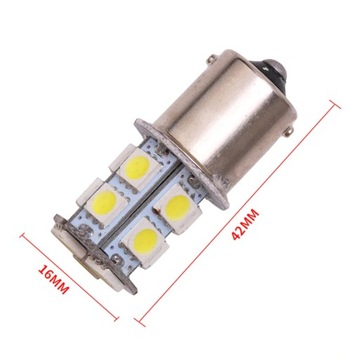 СВЕТОДИОДНАЯ ЛАМПА 13 SMD 5050 P21W R5W R10W BA15S БЕЛАЯ