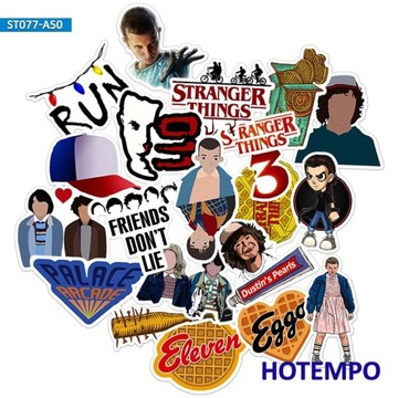 Наклейки серии Stranger Things Eleven RUN 50 шт.