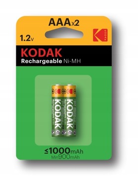 2x Akumulatorki Ni-MH KODAK R03 R3 AAA 1000mAh