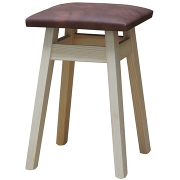 TABORET TAPICEROWANY KUCHENNY SOSNOWY BEZBARWNY